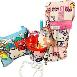 Hello kitty  adorable Easter bundle silk touch throw 40 x 50 rainbow world